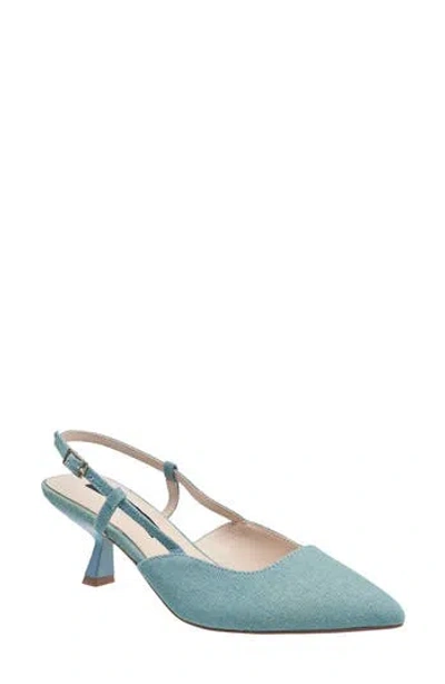 French Connection Amy Pointed Toe Slingback Pump In Denim