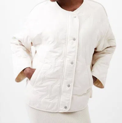 French Connection Aris Quilted Jacket In Classic Cream