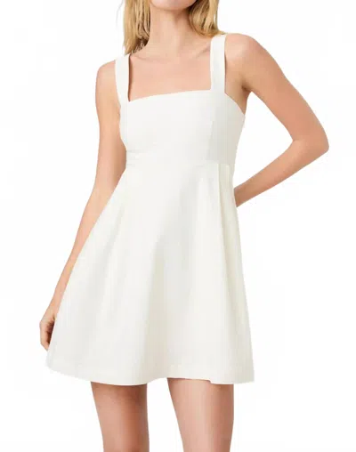 French Connection Aspen Linen Babydoll Dress In Summer White