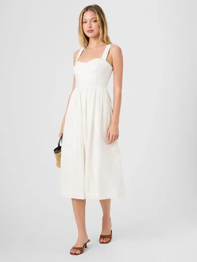 French Connection Aspen Linen Midi Dress In White