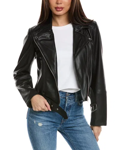 French Connection Asymmetrical Moto Jacket In Black