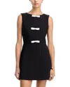 French Connection Azra Bow Front Minidress In Black