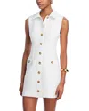 French Connection Azra Sleeveless Twill Mini Shirtdress In Summer White