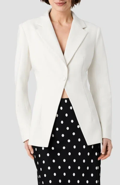 French Connection Azra Cinched One-button Blazer In White