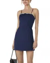 French Connection Alexis Scallop Mini Dress In Marine Summer White In Marine/white