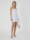 French Connection Azra Scalloped Contrast Trim Minidress In Purple