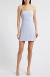 French Connection Azra Scalloped Contrast Trim Minidress
