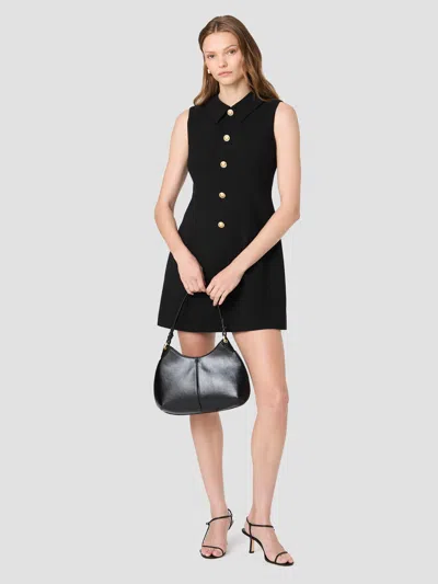 French Connection Azra Sleeveless Collar Mini Dress In Black
