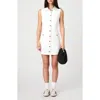 French Connection Azra Sleeveless Twill Mini Shirtdress In 16-summer White