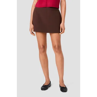 French Connection Azra Stretch Twill Miniskirt In Brown
