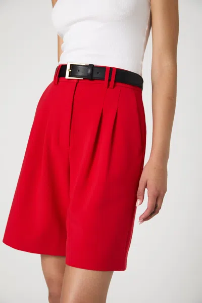 French Connection Azra Twill Bermuda Short  Shorts In Red