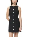 French Connection Azra Buttoned Twill Minidress In Black