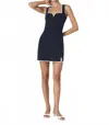 French Connection Azra Contrast Trim Minidress In Black