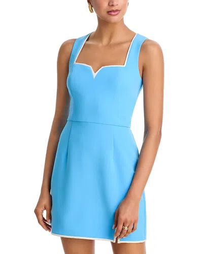 French Connection Azra Twill Dress In Blue