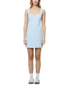 French Connection Azra Twill Dress In Cashmere Blue,white