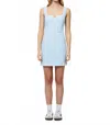French Connection Azra Contrast Trim Minidress In Blue