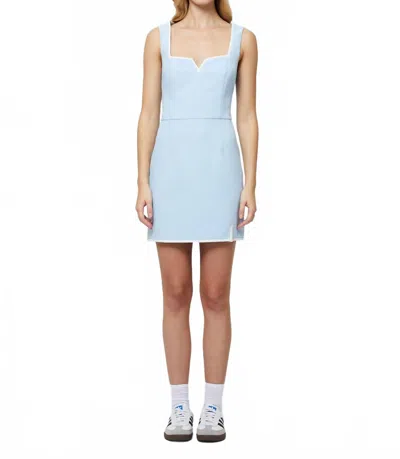 French Connection Azra Contrast Trim Minidress In Blue