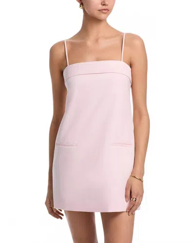 French Connection Azra Twill Foldover Two Pocket Strappy Dress In Pink Icing In Multi