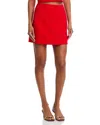 French Connection Azra Twill Mini Skirt In Red