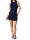 French Connection Azra Twill Mini Skort In Marine In Blue