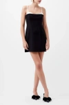 French Connection Azra Contrast Mini Dress Women Black Sweetheart Neck Fts1298 In Blackout Class Cream