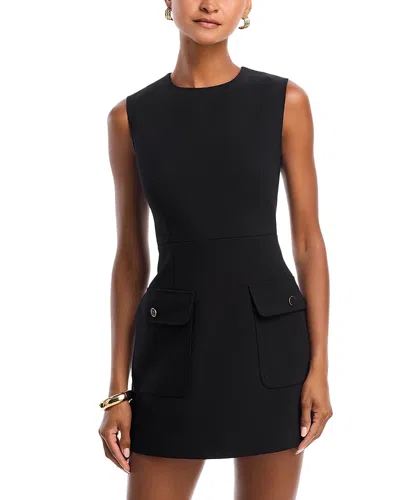 French Connection Azra Twill Sleeveless Dress In Black