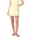 French Connection Azra Twill Sleeveless Dress In Cornsilk In Yellow