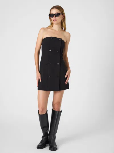 French Connection Azra Twill Strapless Mini Dress  Dresses In Black