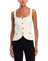 French Connection Azra Twill Vest In White