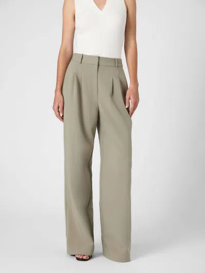 French Connection Azra Twill Trouser In Light Olive In Multi