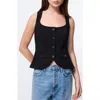 French Connection Azra Twill Vest In Black