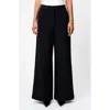 French Connection Azra Wide Leg Twill Pants In Black