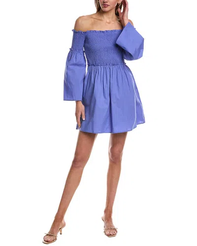 French Connection Baby Doll Mini Dress In Purple