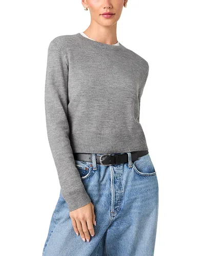 French Connection Baby Soft Crewneck Sweater In Gray