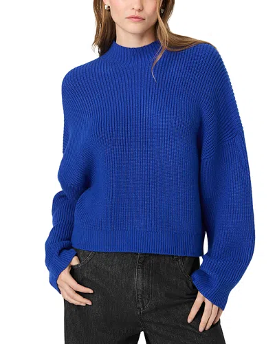 French Connection Baby Soft Mock Neck Sweater In Brisk Blue