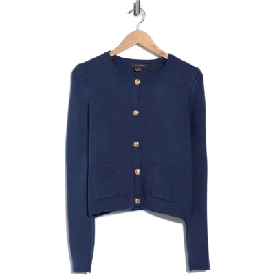 French Connection Babysoft Cardigan Sweater In Blue
