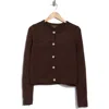 French Connection Babysoft Cardigan Sweater In Brown