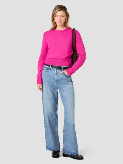 French Connection Babysoft Crew Neck Long Sleeve Sweater In Pink