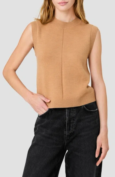 French Connection Babysoft Crewneck Sweater Tank In Gold