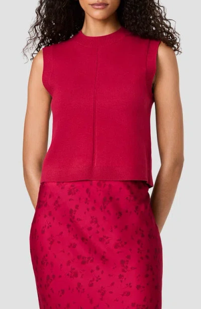 French Connection Babysoft Crewneck Sweater Tank In Red