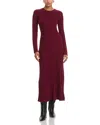 French Connection Babysoft Fit And Flare Dress In Burgundy