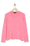 French Connection Babysoft Long Sleeve Sweater In Aurora Pink