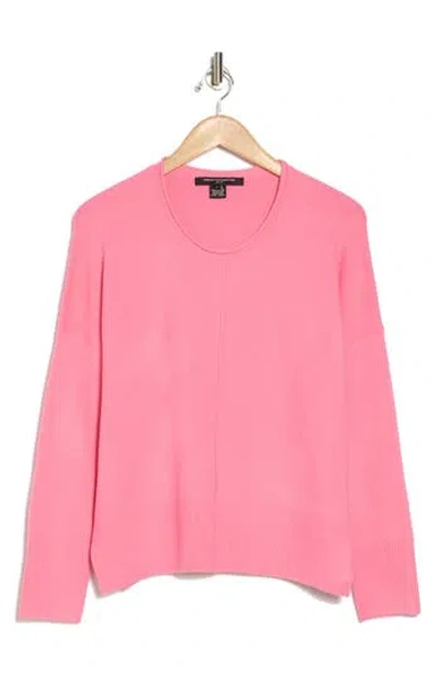 French Connection Babysoft Long Sleeve Sweater In Aurora Pink