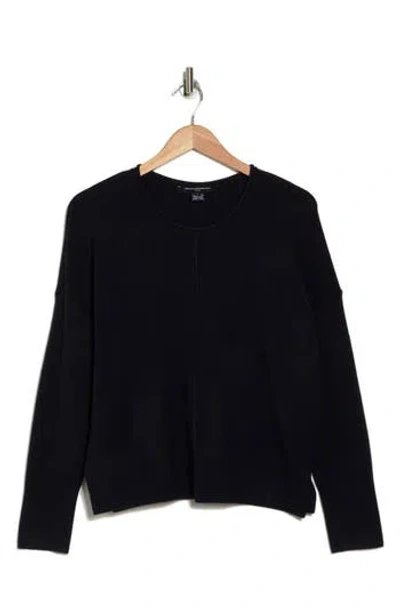 French Connection Babysoft Della Vhari Long Sleeve Sweater In Black