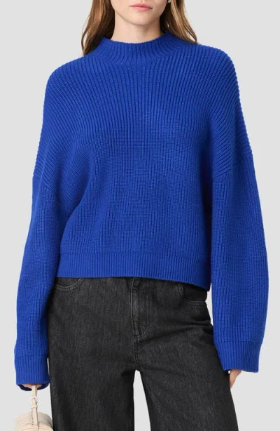 French Connection Babysoft Mock Neck Ribbed Sweater In Animal Print