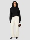 French Connection Babysoft Mockneck Rib Pullover Sweater In Black