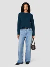 French Connection Babysoft Oversized Crew Neck Pullover In Blue