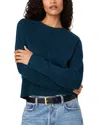 French Connection Babysoft Oversized Crew Neck Pullover In Blue