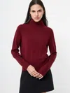 French Connection Babysoft Turtleneck Sweater In Red