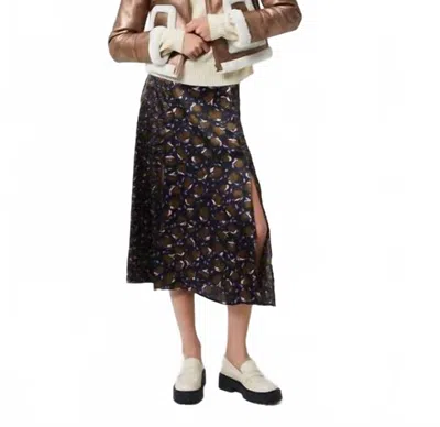 French Connection Balia Faux Fur Long Sleeve Jacket In Metallic/cream In Brown